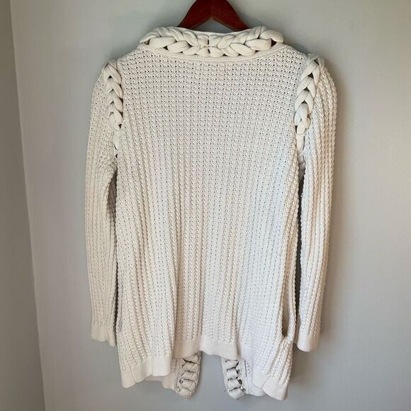 TIBI Cotton/Silk Braided Cardigan with Pockets!!!! Size Medium. Beautiful! - Picture 8 of 16